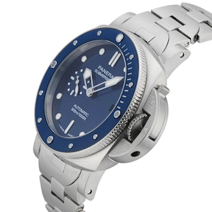 Pre-Owned Panerai Submersible Blue Notte Automatic, 42MM, Stainless Steel  PAM01068