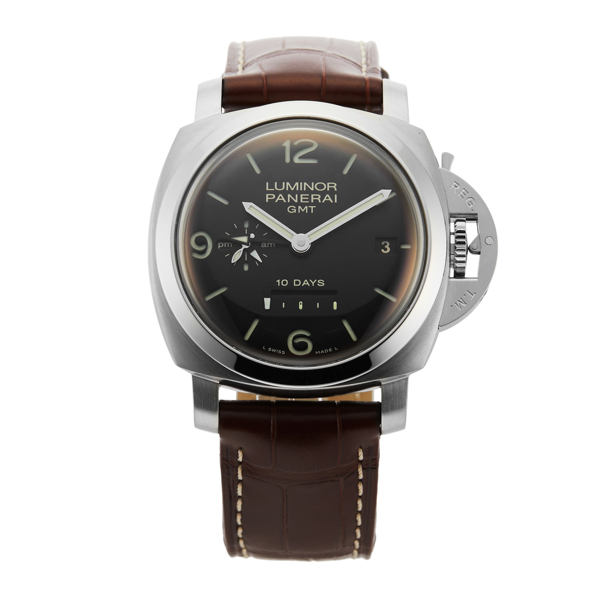Pre-Owned Panerai Luminor 1950 10 Days GMT 44MM Stainless Steel PAM00270