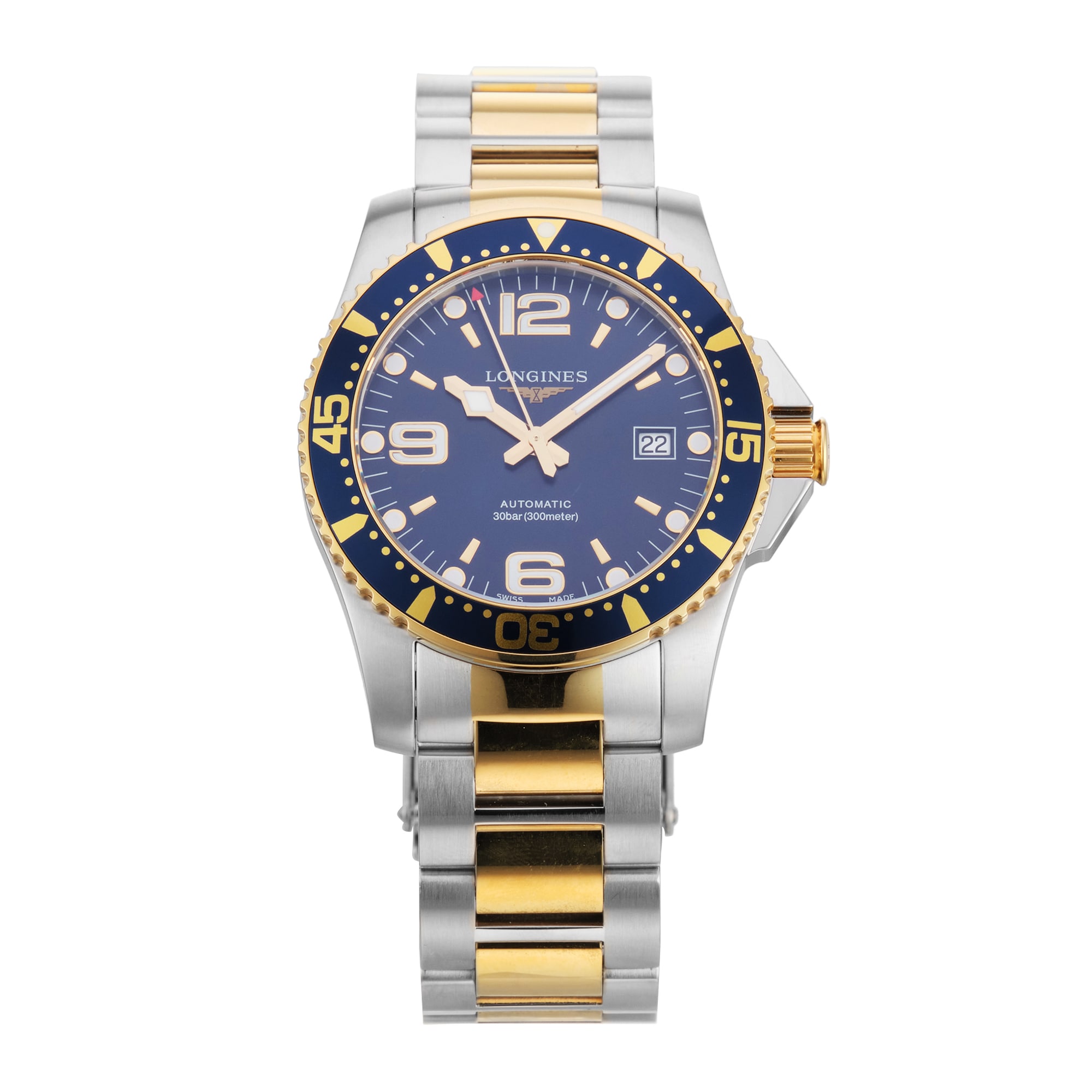 Pre-Owned Longines Hydroconquest 41mm Stainless Steel and Yellow Gold