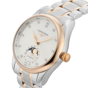 Pre-Owned Longines Master Collection Moonphase 34MM Stainless Steel and Rose Gold L24095897