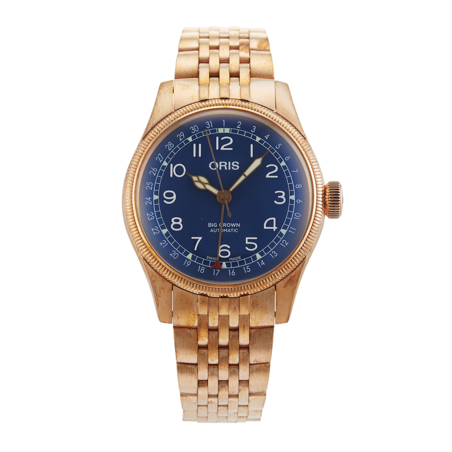 Pre-Owned Oris Big Crown Pointer Date 40mm Bronze 01 754 7741 3165-07 8 20 01