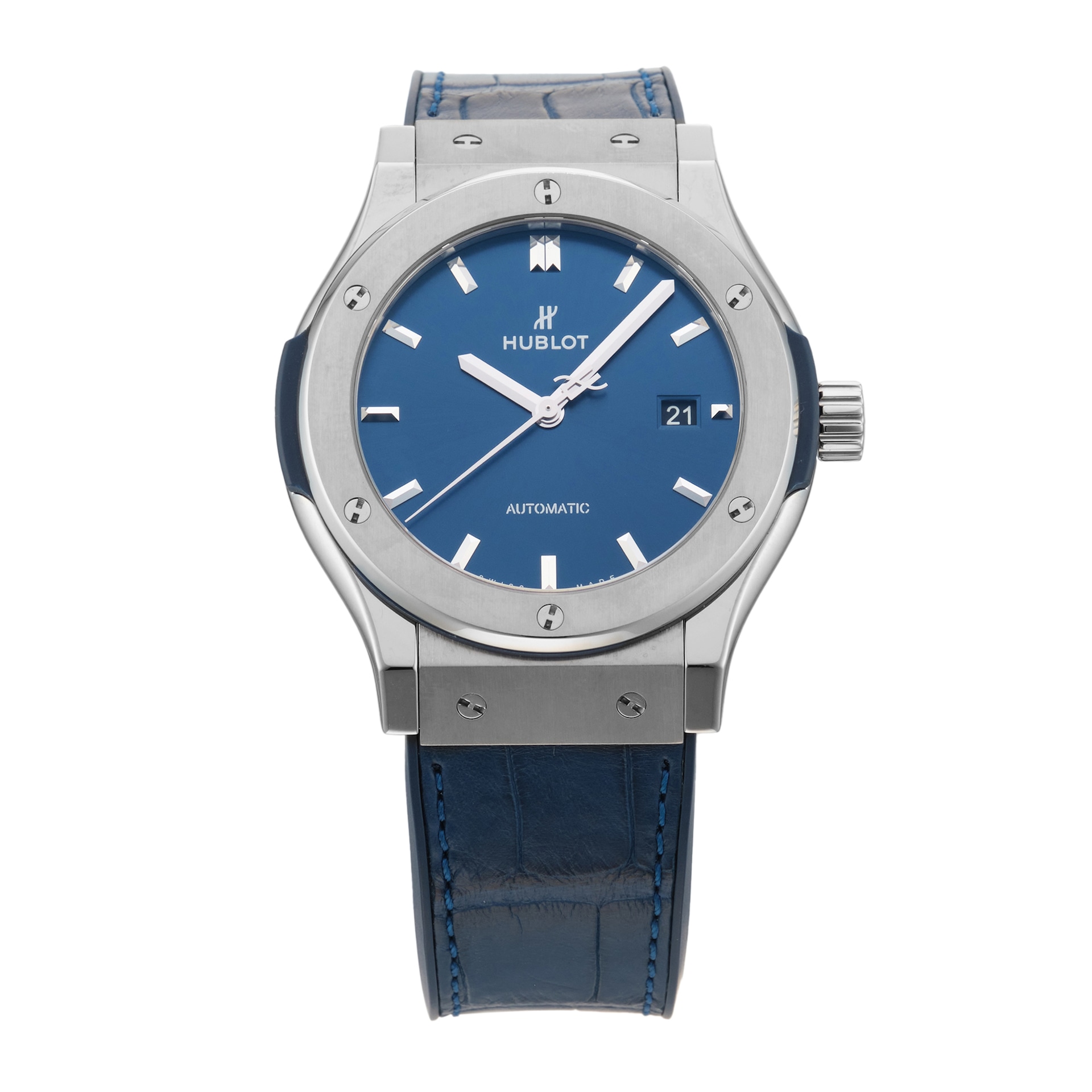 Pre-Owned Hublot Classic Fusion Titanium Blue 42mm