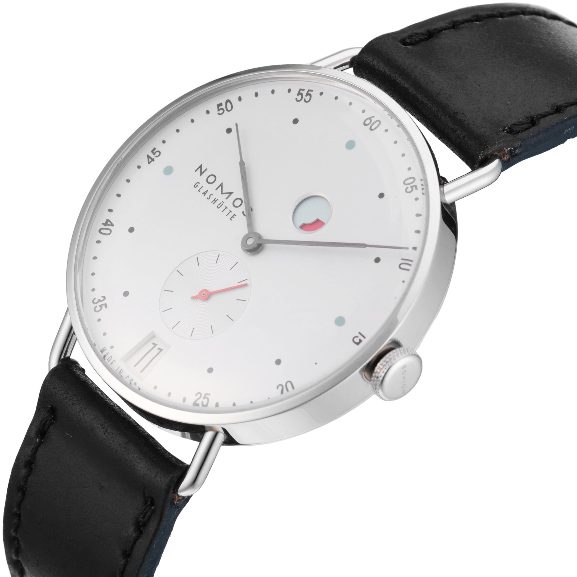 Pre-Owned NOMOS Glashutte Metro Date Power Reserve 37MM Stainless Steel Pre-Owned NOMOS Glashutte Metro Date Power Reserve 37MM Stainless Steel