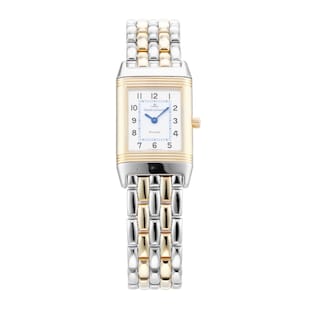 Pre-Owned Jaeger-LeCoultre Reverso Lady 20mm Stainless Steel and Yellow Gold