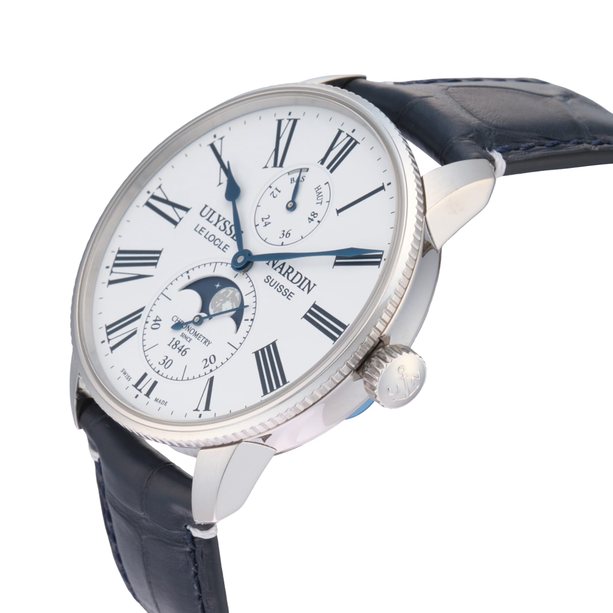 Pre-Owned Ulysse Nardin Marine Torpilleur Moonphase Limited Edition 42mm Stainless Steel Pre-Owned Ulysse Nardin Marine Torpilleur Moonphase Limited Edition 42mm Stainless Steel