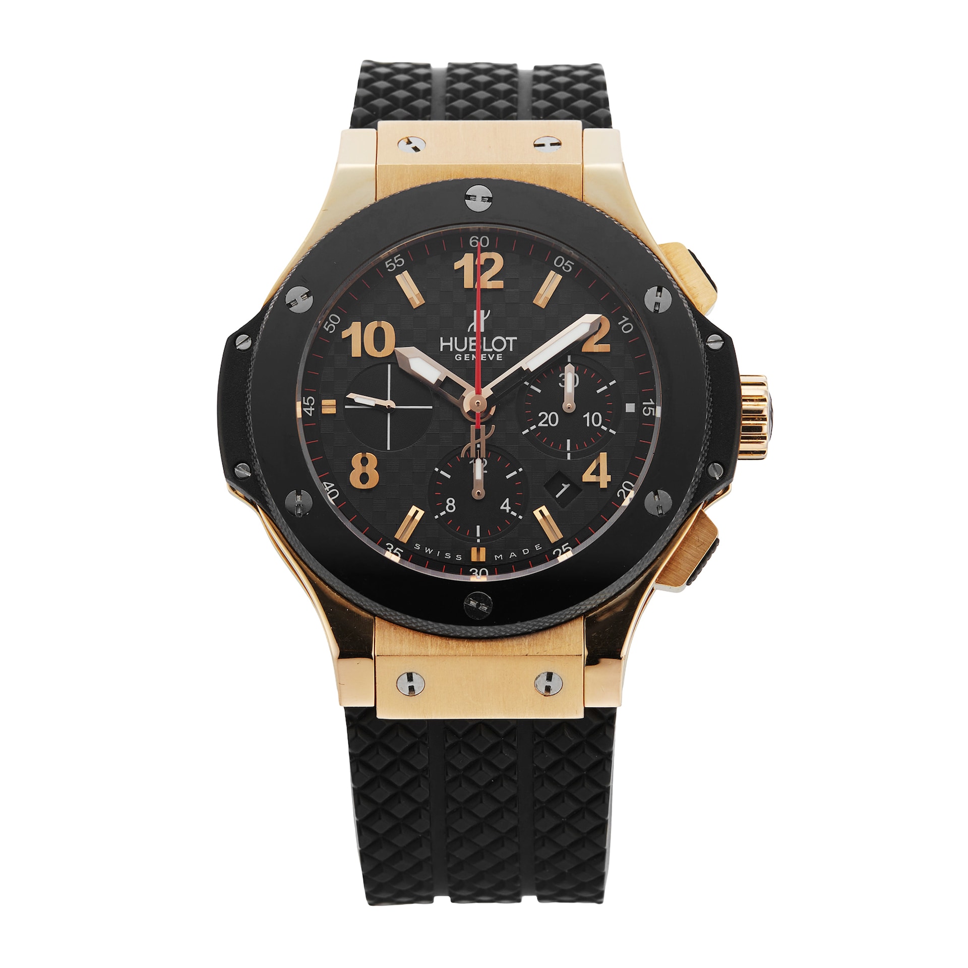 Pre-Owned Hublot Big Bang Original Gold Ceramic 44MM Rose Gold and Titanium