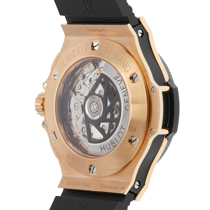 Pre-Owned Hublot Big Bang Original Gold Ceramic 44MM Rose Gold and Titanium