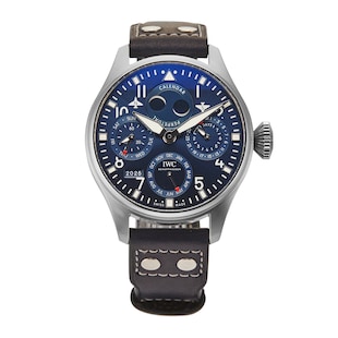 Pre-Owned IWC Big Pilots Watch Perpetual Calender 46.2mm Stainless Steel