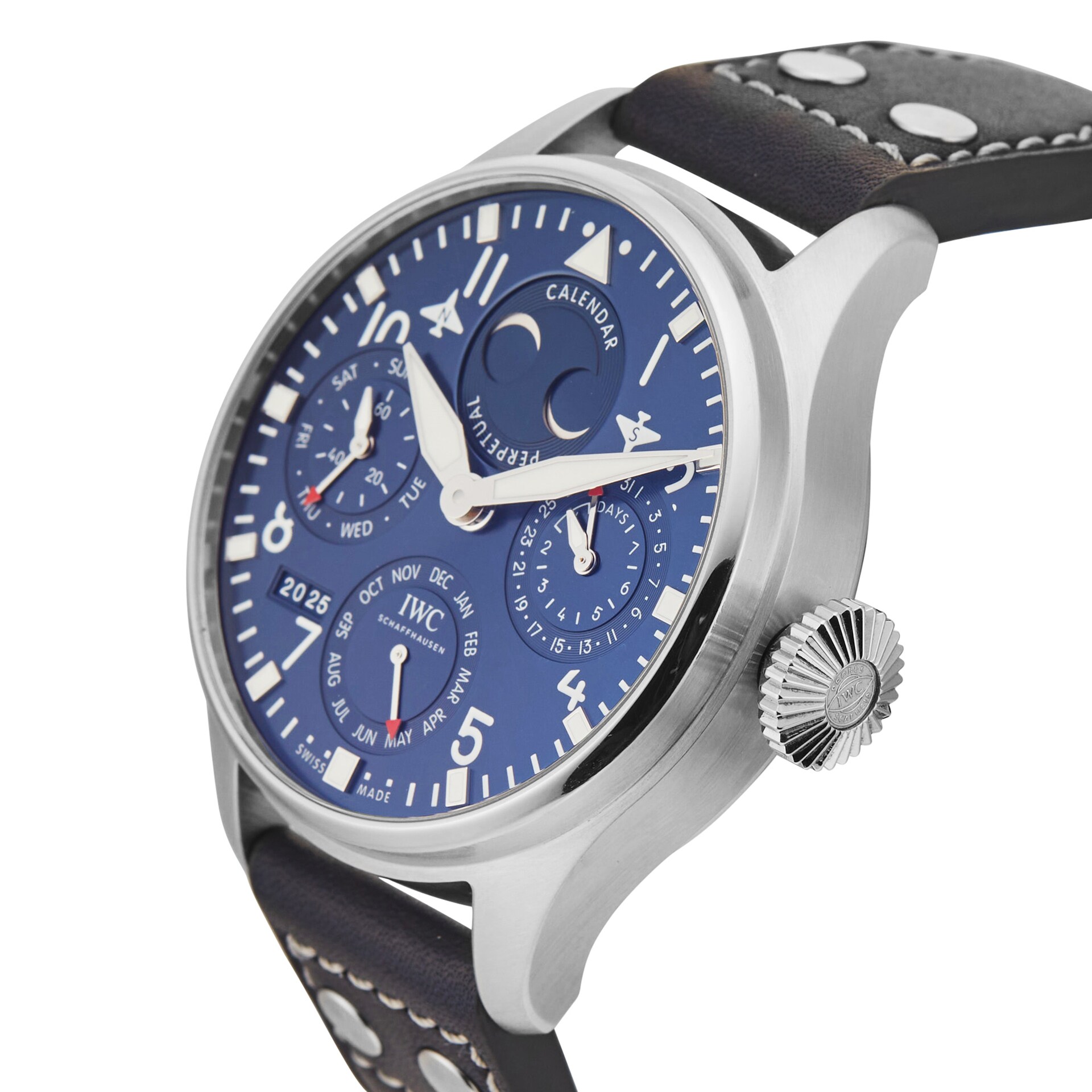 Pre-Owned IWC Big Pilots Watch Perpetual Calender 46.2mm Stainless Steel
