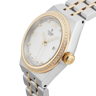 Pre-Owned Tudor Royal 28mm Stainless Steel and Yellow Gold