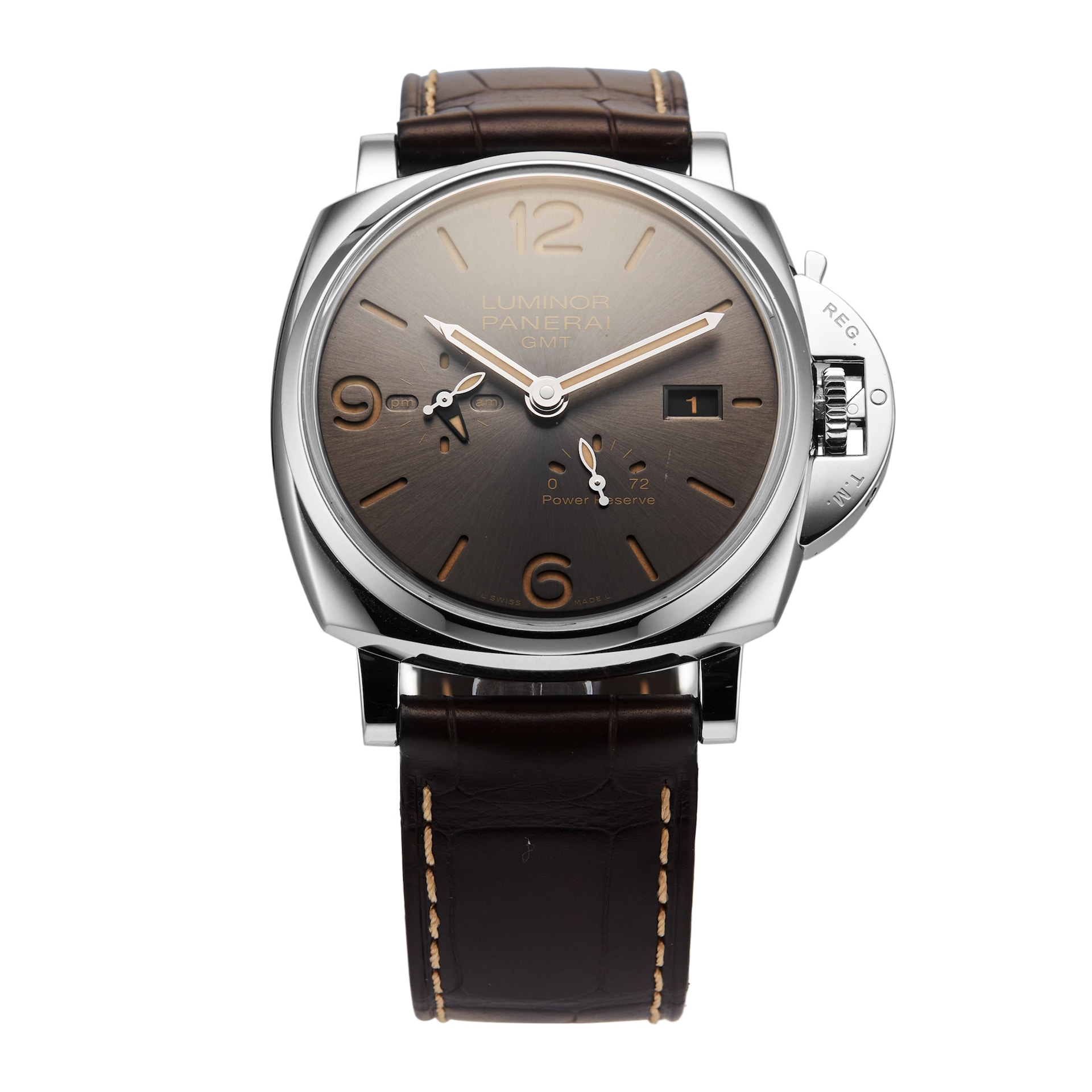 Pre-Owned Panerai Luminor Due 3 Days GMT 45mm Stainless Steel Pre-Owned Panerai Luminor Due 3 Days GMT 45mm Stainless Steel