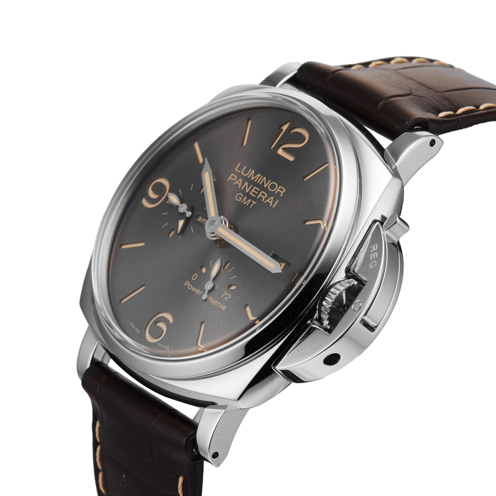 Pre-Owned Panerai Luminor Due 3 Days GMT 45mm Stainless Steel Pre-Owned Panerai Luminor Due 3 Days GMT 45mm Stainless Steel