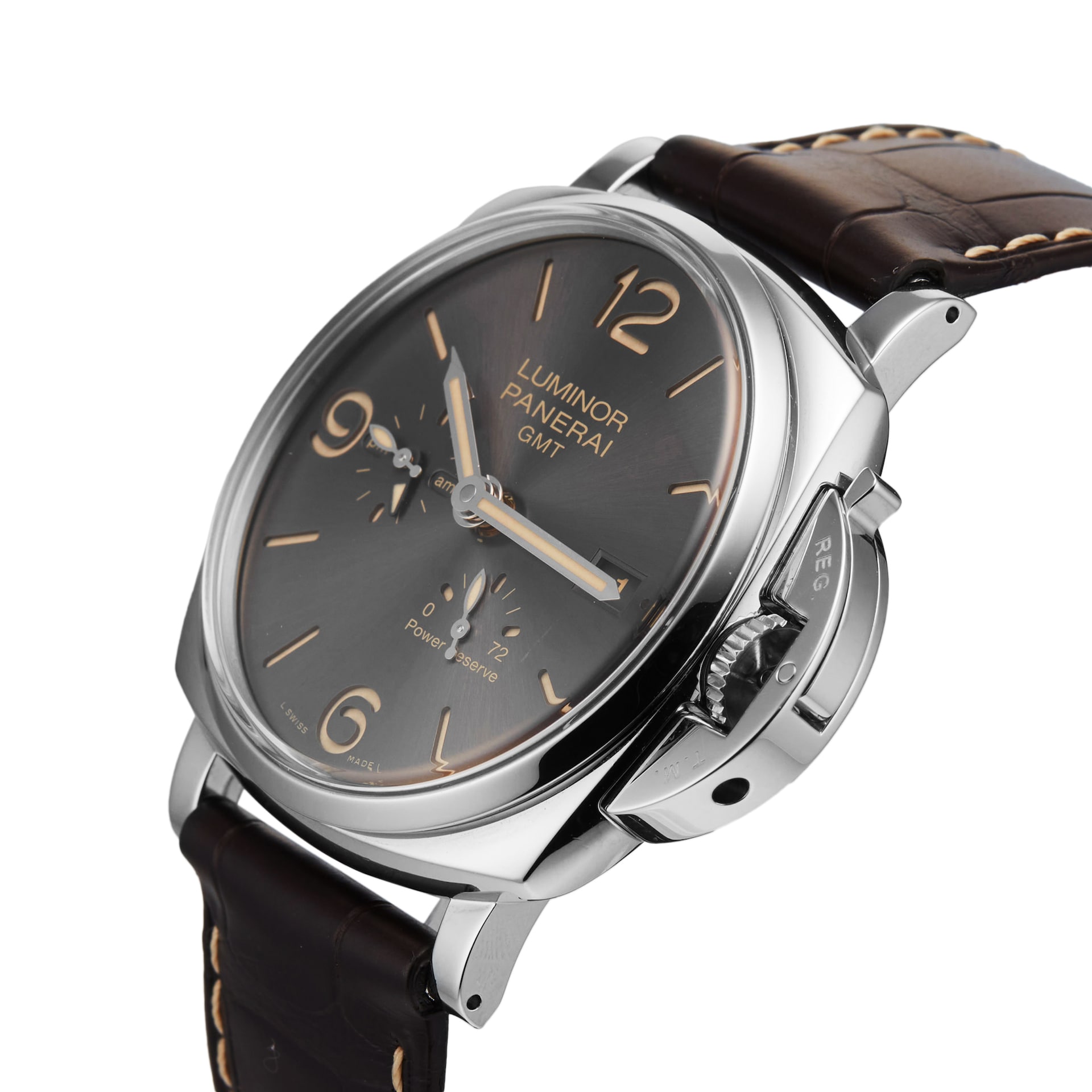 Pre-Owned Panerai Luminor Due 3 Days GMT 45mm Stainless Steel Pre-Owned Panerai Luminor Due 3 Days GMT 45mm Stainless Steel