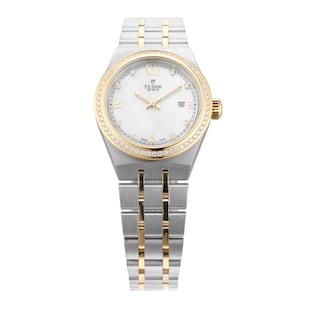 Pre-Owned Tudor Royal 28mm Stainless Steel and Yellow Gold