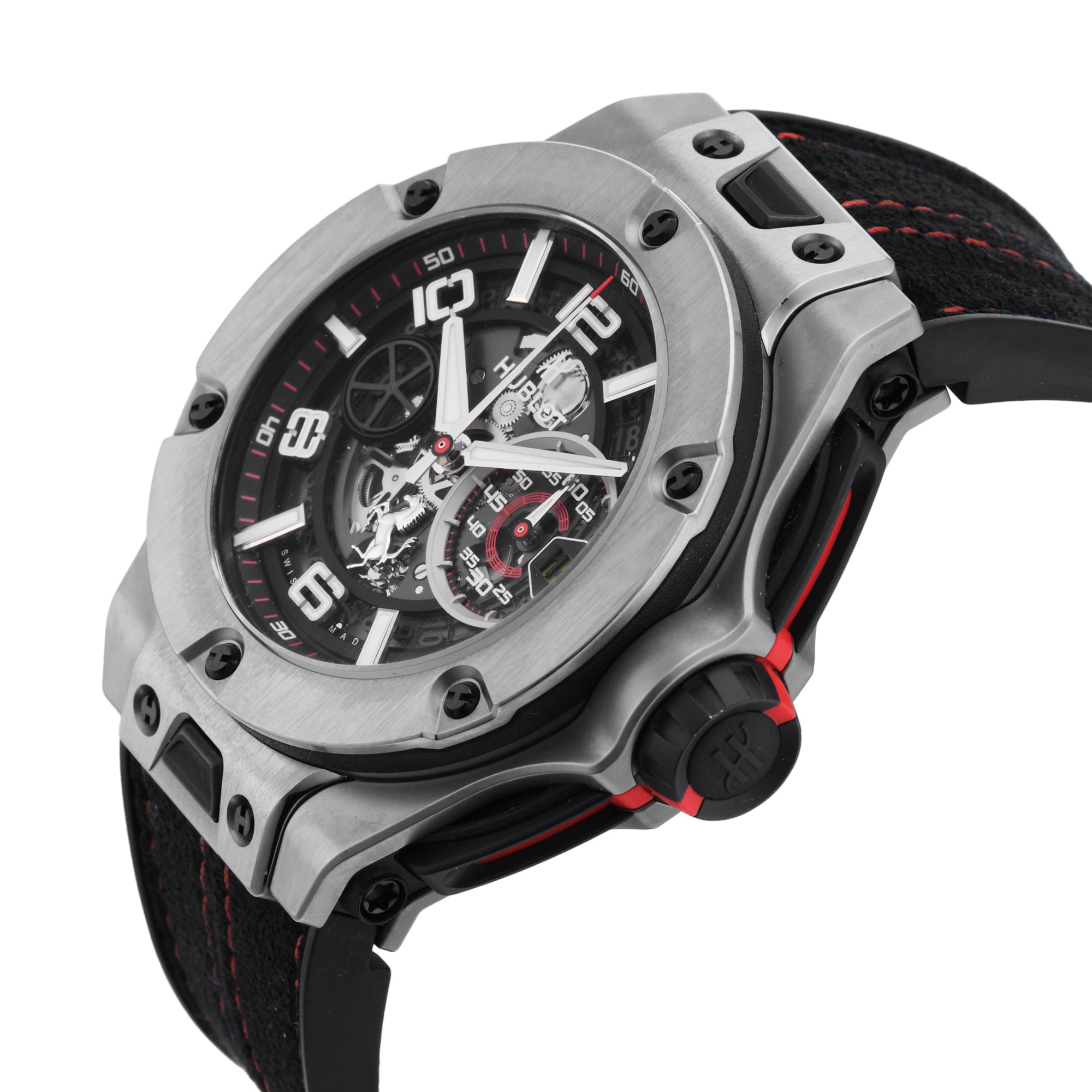 Pre-Owned Hublot Big Bang Unico Ferrari Limited Edition 0699/1000 45mm Titanium 402.NX.0123.WR