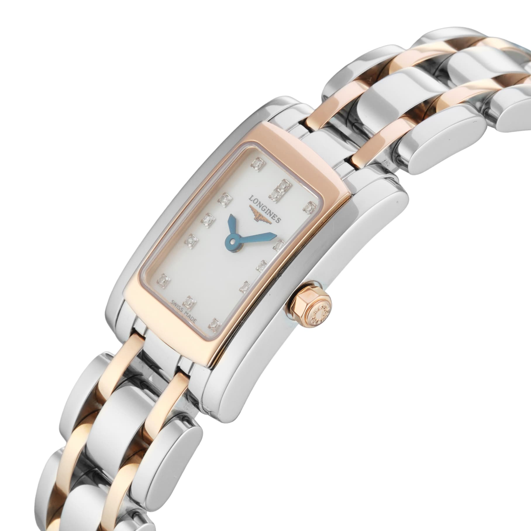 Pre-Owned Longines DolceVita 16mm Stainless Steel and Rose Gold