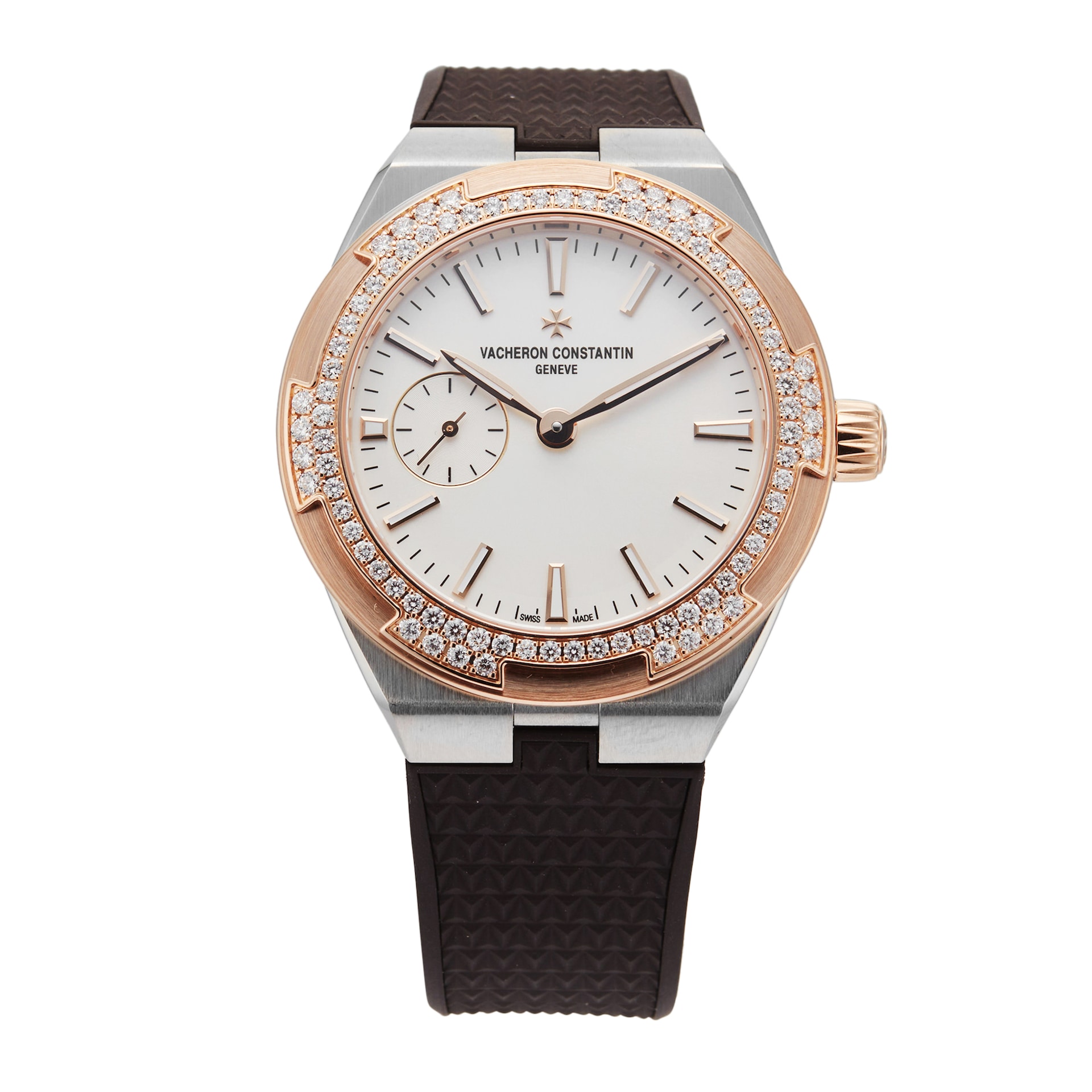Pre-Owned Vacheron Constantin Overseas 37mm Stainless Steel and Rose Gold