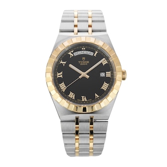 Pre-Owned Tudor Royal 41mm Stainless Steel and Yellow Gold