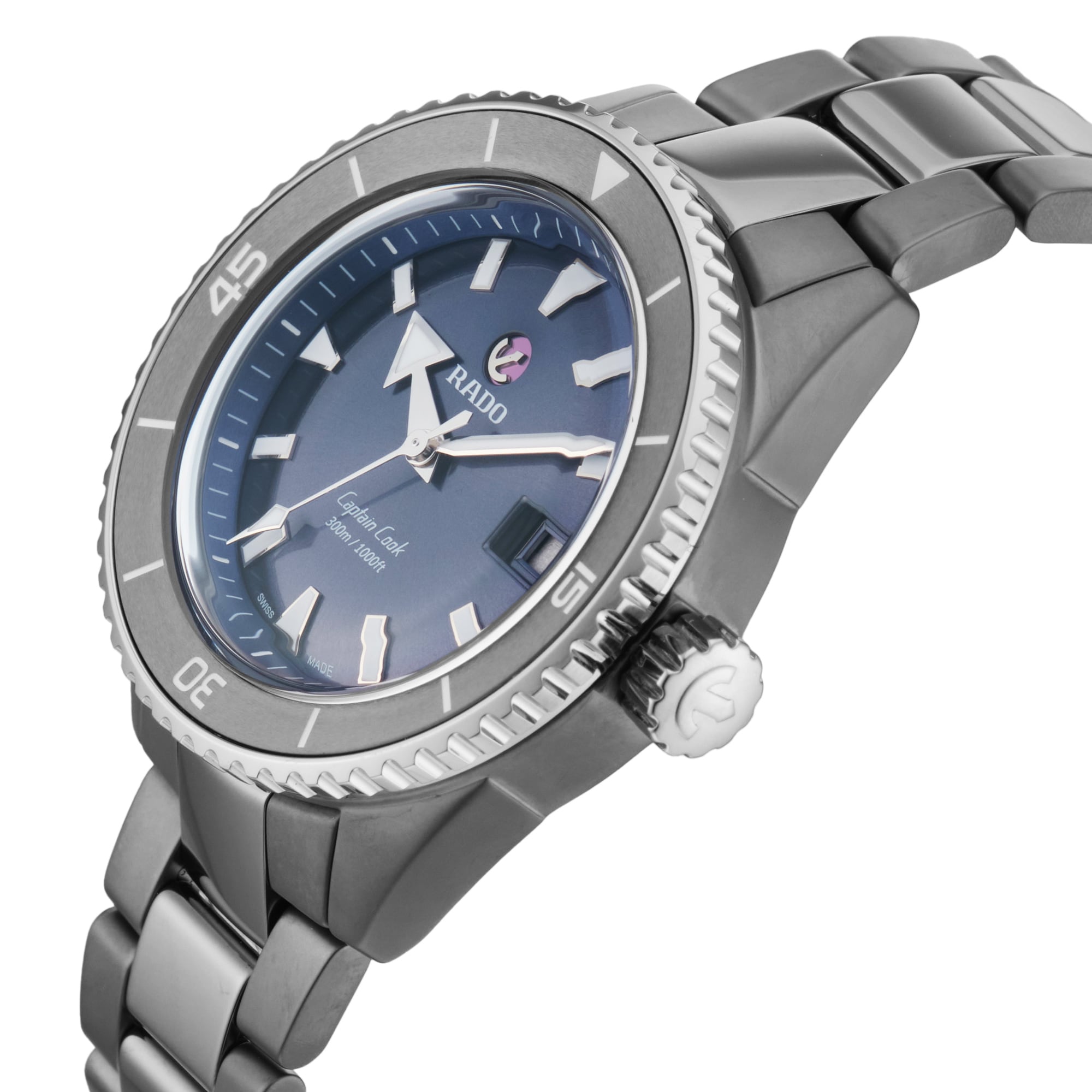 Pre-Owned Rado Captain Cook High-Tech Ceramic Diver 43mm Stainless Steel and Ceramic