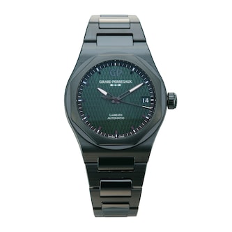 Pre-Owned Girard Perregaux Laureato Aston Martin Limited Edition 42mm Green Ceramic Pre-Owned Girard Perregaux Laureato Aston Martin Limited Edition 42mm Green Ceramic