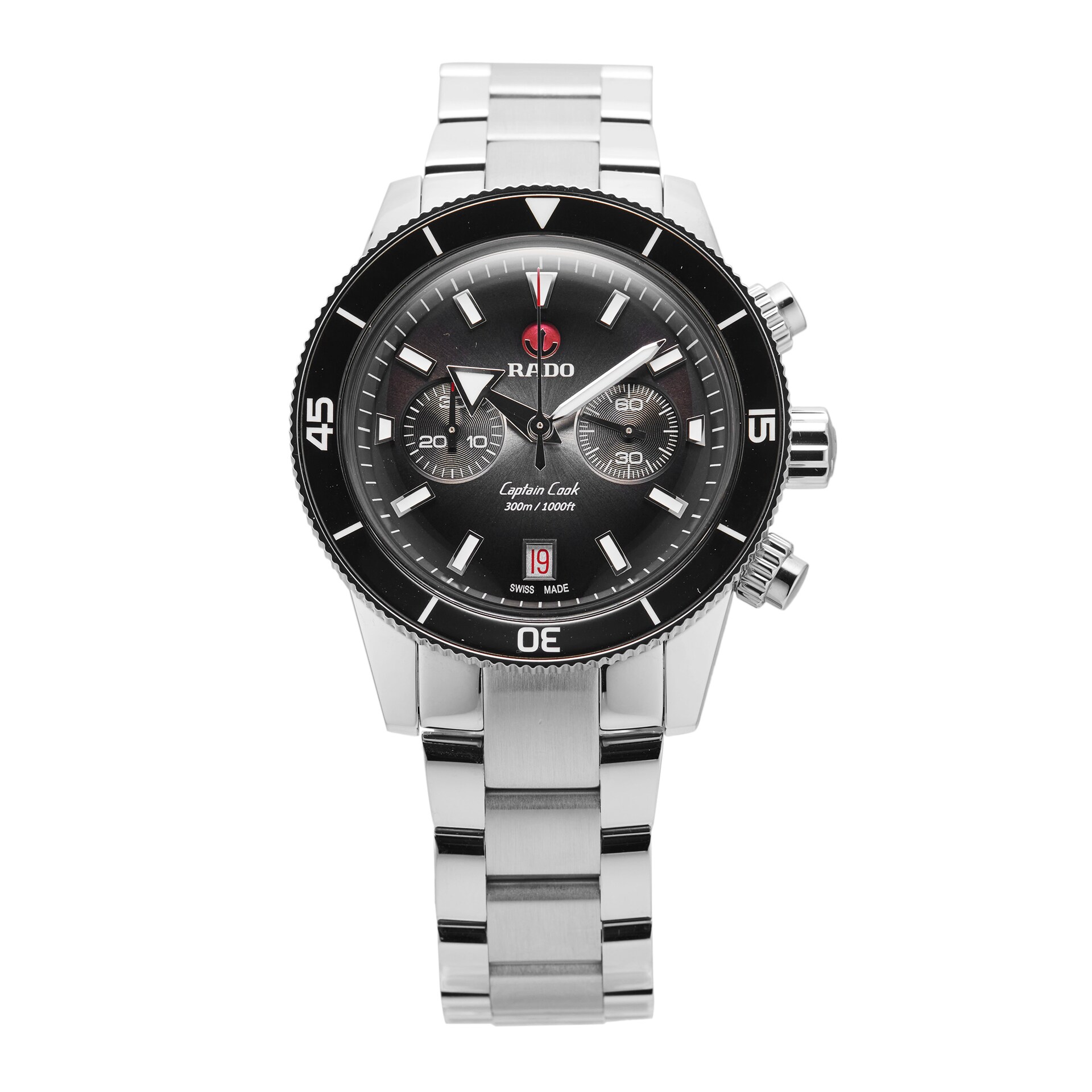 Pre-Owned Rado Captain Cook Automatic Chronograph 43mm Stainless Steel and Ceramic