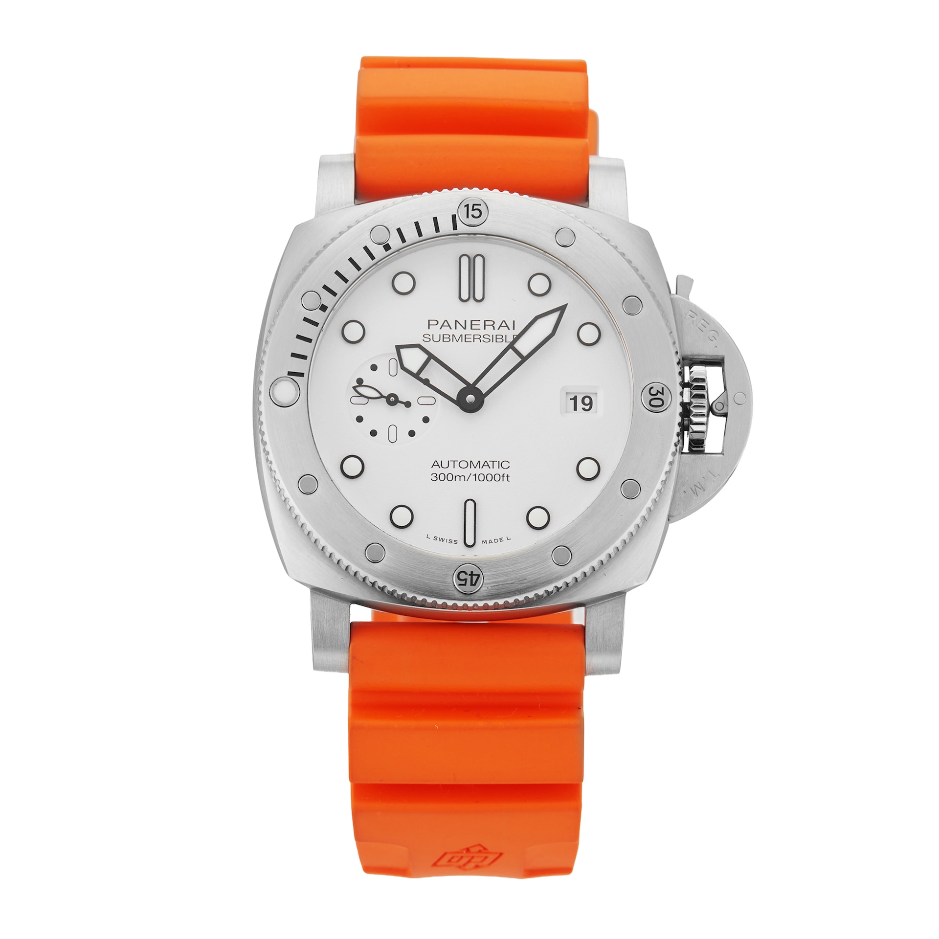 Pre-Owned Panerai Submersible QuarantaQuattro Bianco 44mm Stainless Steel Pre-Owned Panerai Submersible QuarantaQuattro Bianco 44mm Stainless Steel