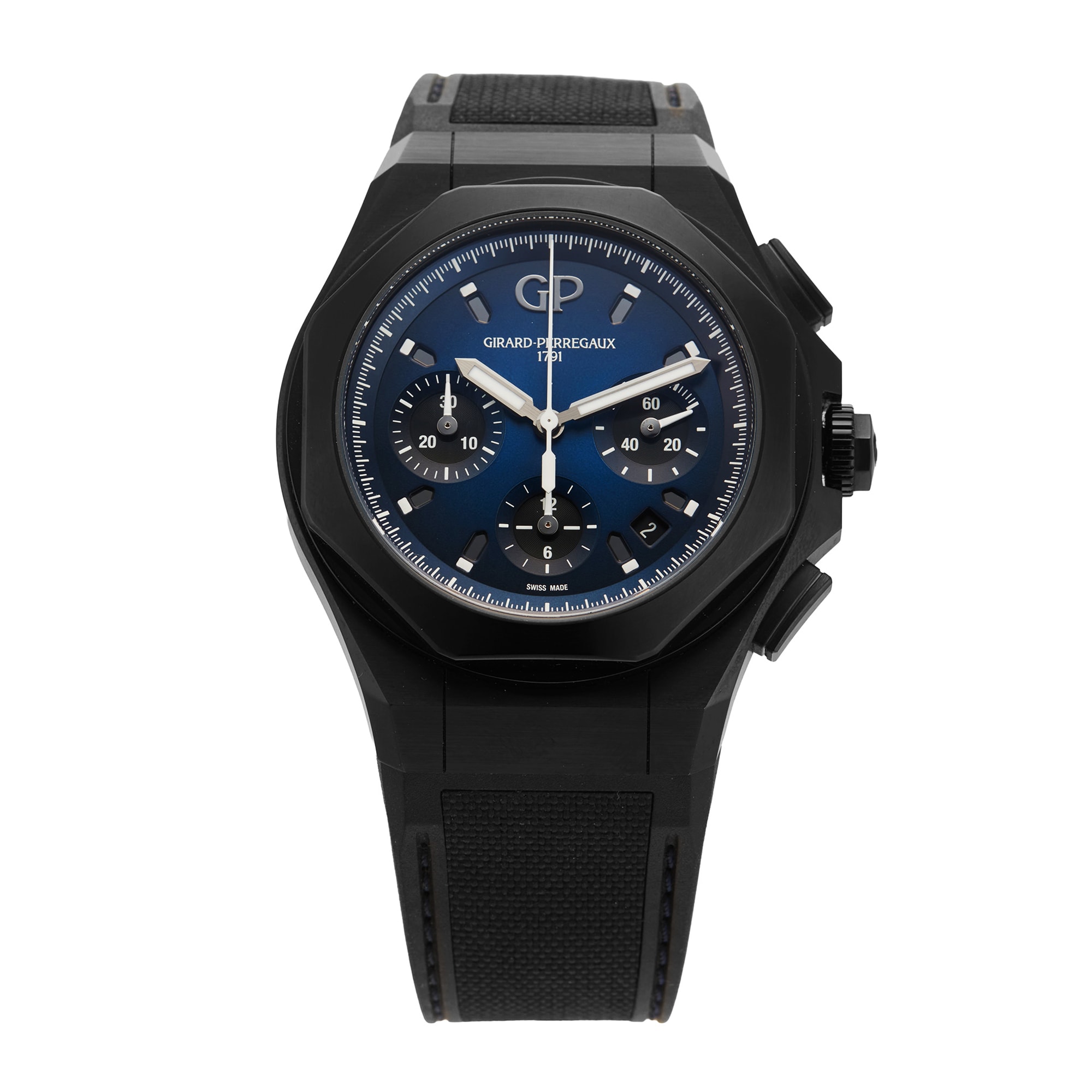 Pre-Owned Girard Perregaux Laureato Absolute Chronograph 44mm Titanium PVD Pre-Owned Girard Perregaux Laureato Absolute Chronograph 44mm Titanium PVD