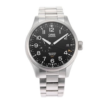Pre-Owned Oris Pre-Owned Oris Big Crown ProPilot GMT Small Second 32.20mm Stainless Steel 01 748 7710 4164-07 8 22 19 Pre-Owned Oris Pre-Owned Oris Big Crown ProPilot GMT Small Second 32.20mm Stainless Steel 01 748 7710 4164-07 8 22 19