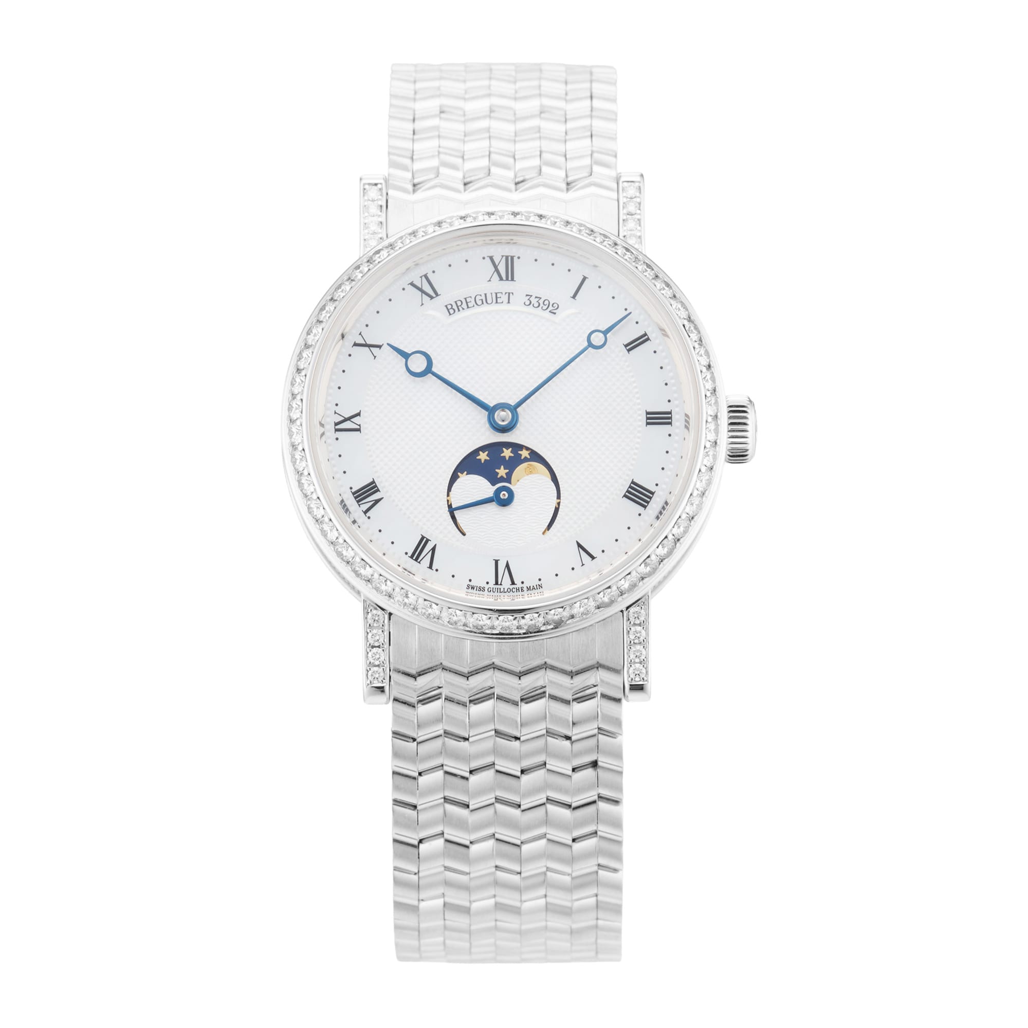 Pre-Owned Breguet Classique Phase de Lune 9088 30mm White Gold Pre-Owned Breguet Classique Phase de Lune 9088 30mm White Gold