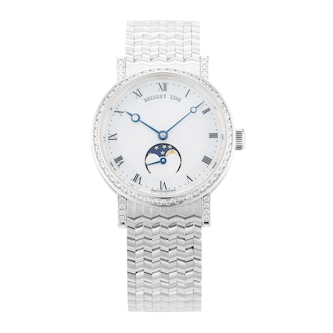 Pre-Owned Breguet Classique Phase de Lune 9088 30mm White Gold