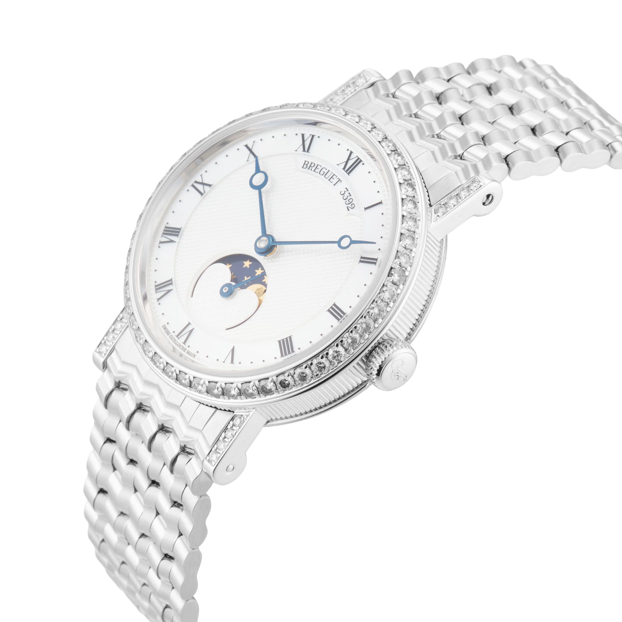 Pre-Owned Breguet Classique Phase de Lune 9088 30mm White Gold Pre-Owned Breguet Classique Phase de Lune 9088 30mm White Gold