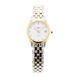 Pre-Owned Longines Flagship 26mm Stainless Steel and Yellow Gold PVD Pre-Owned Longines Flagship 26mm Stainless Steel and Yellow Gold PVD