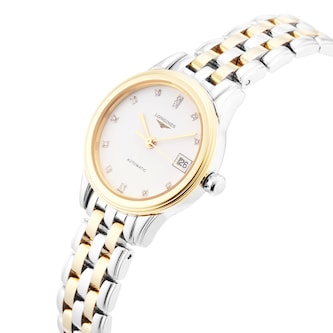 Pre-Owned Longines Flagship 26mm Stainless Steel and Yellow Gold PVD Pre-Owned Longines Flagship 26mm Stainless Steel and Yellow Gold PVD