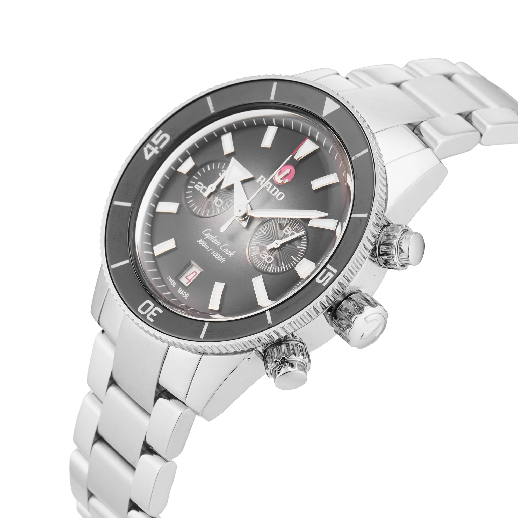 Pre-Owned Rado Captain Cook Chronograph 43mm Stainless Steel and Ceramic Pre-Owned Rado Captain Cook Chronograph 43mm Stainless Steel and Ceramic