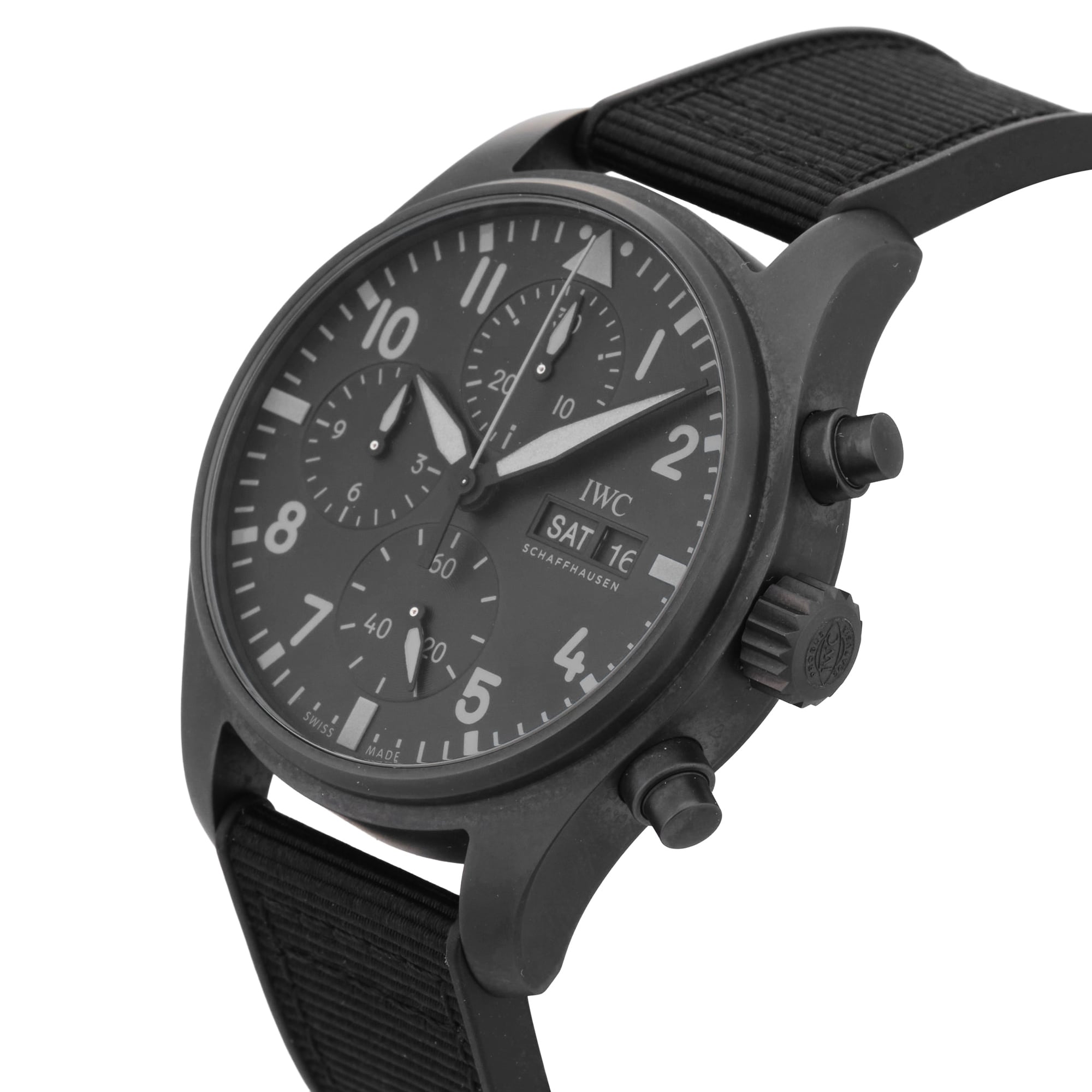 Pre-Owned IWC Pilots Chronograph Top Gun 41mm Ceramic