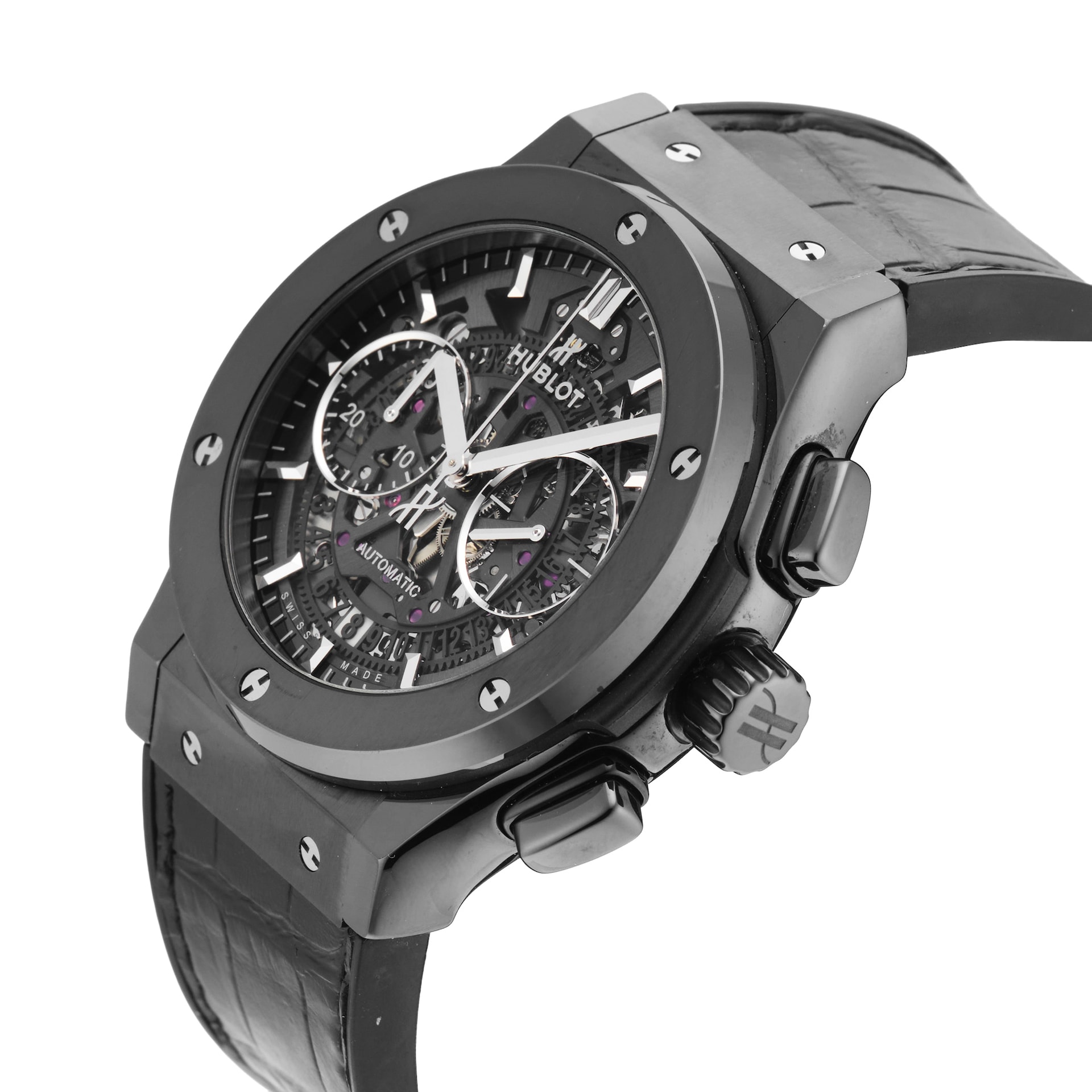 Pre-Owned Hublot Classic Fusion Aerofusion Black Magic Chronograph 45mm Ceramic Pre-Owned Hublot Classic Fusion Aerofusion Black Magic Chronograph 45mm Ceramic