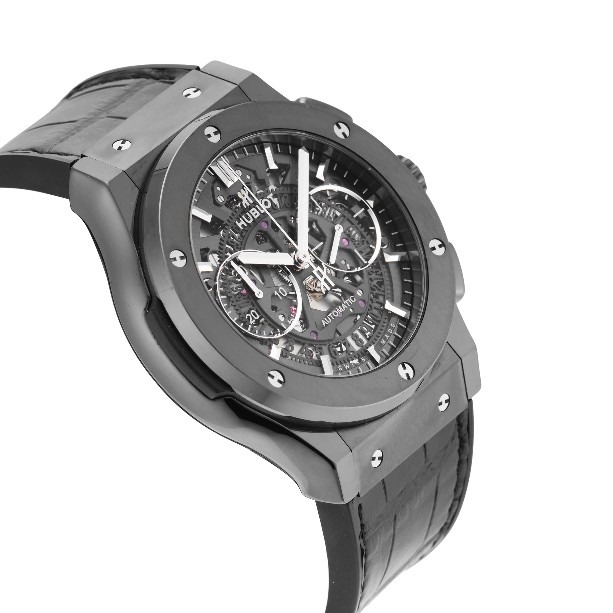 Pre-Owned Hublot Classic Fusion Aerofusion Black Magic Chronograph 45mm Ceramic