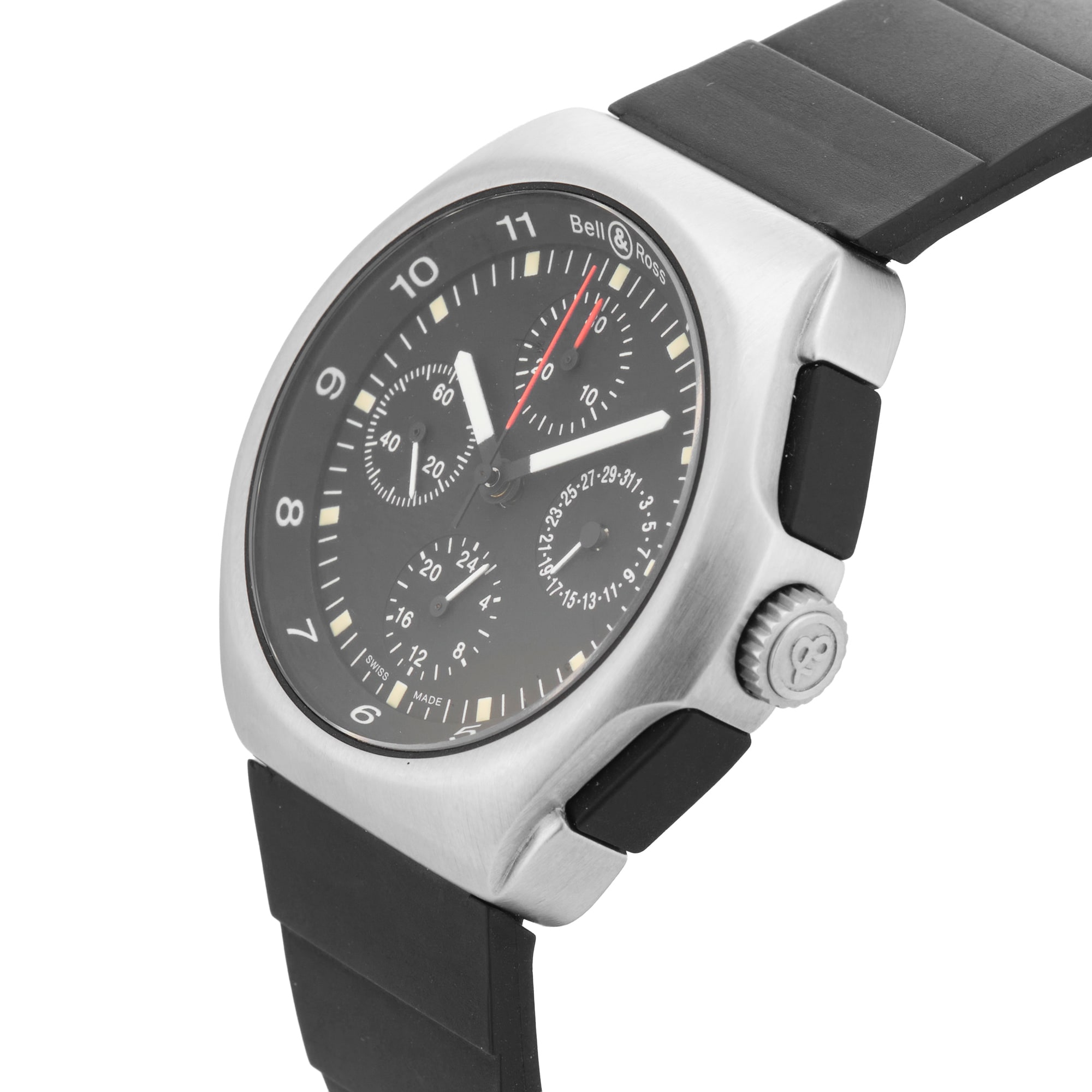 Pre-Owned Bell & Ross Space 3 GMT Chronograph 41mm Stainless Steel Pre-Owned Bell & Ross Space 3 GMT Chronograph 41mm Stainless Steel