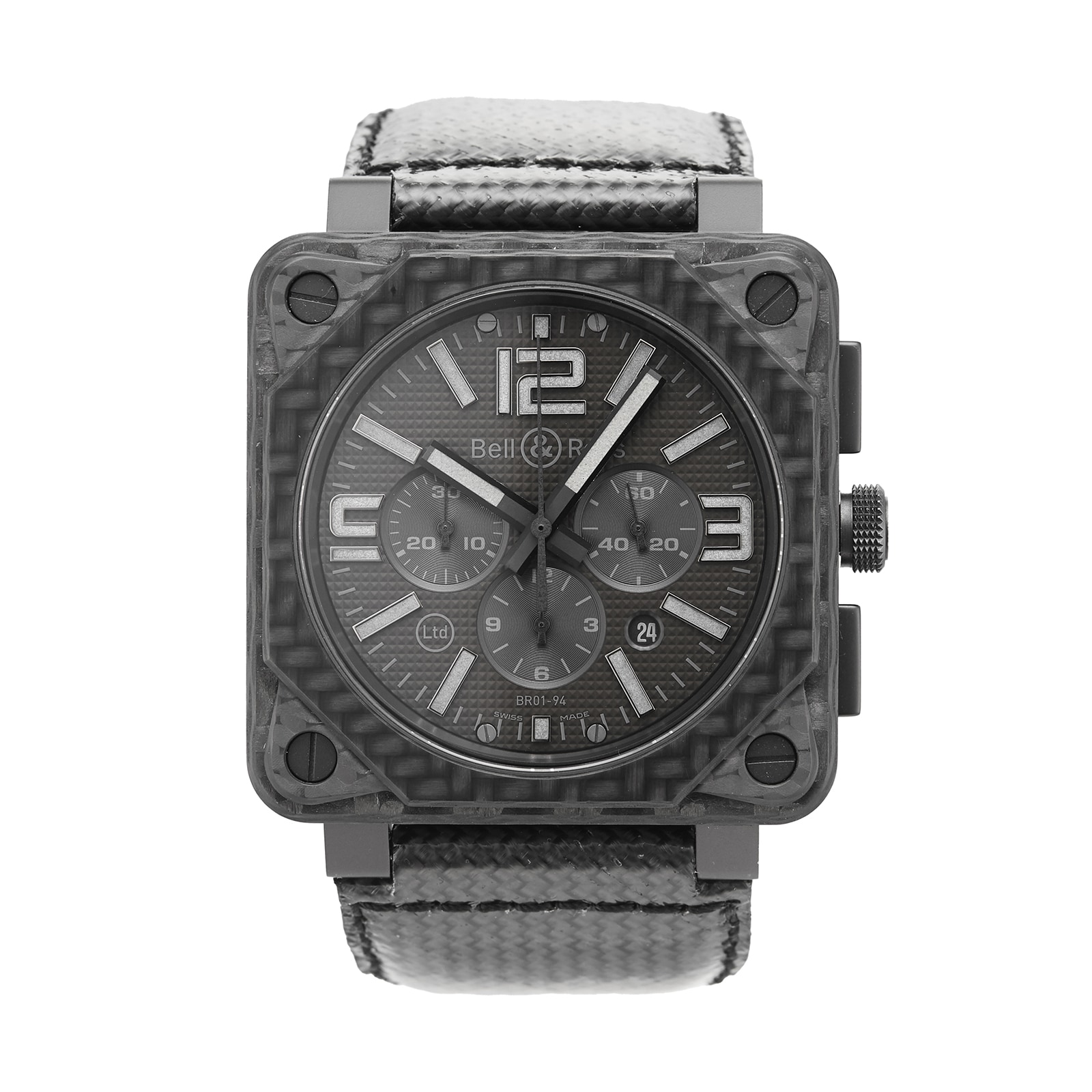 Pre-Owned Bell & Ross Carbon Fibre Phantom Mens Watch BR01-94 Pre-Owned Bell & Ross Carbon Fibre Phantom Mens Watch BR01-94