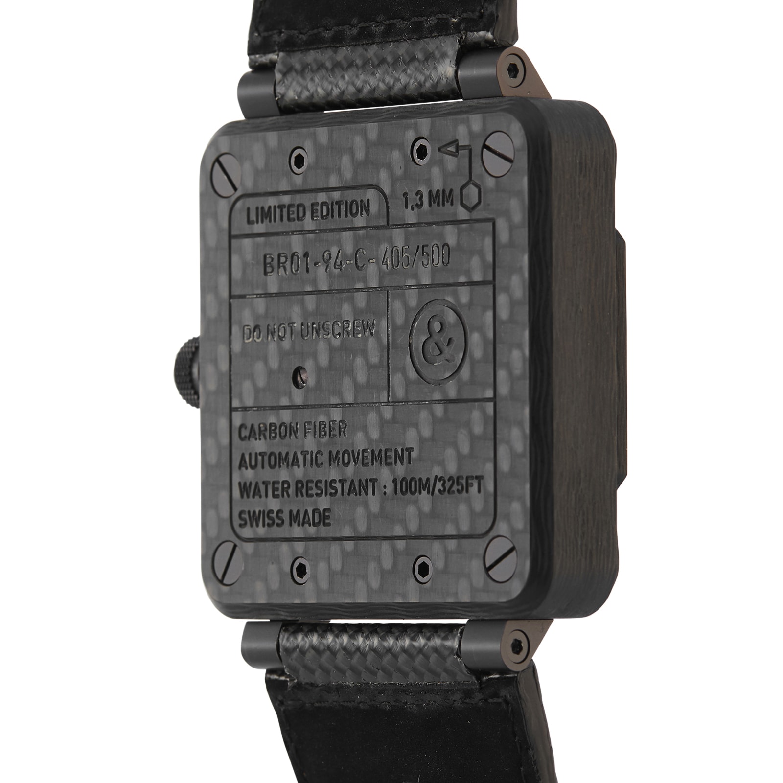 Pre-Owned Bell & Ross Carbon Fibre Phantom Mens Watch BR01-94 Pre-Owned Bell & Ross Carbon Fibre Phantom Mens Watch BR01-94
