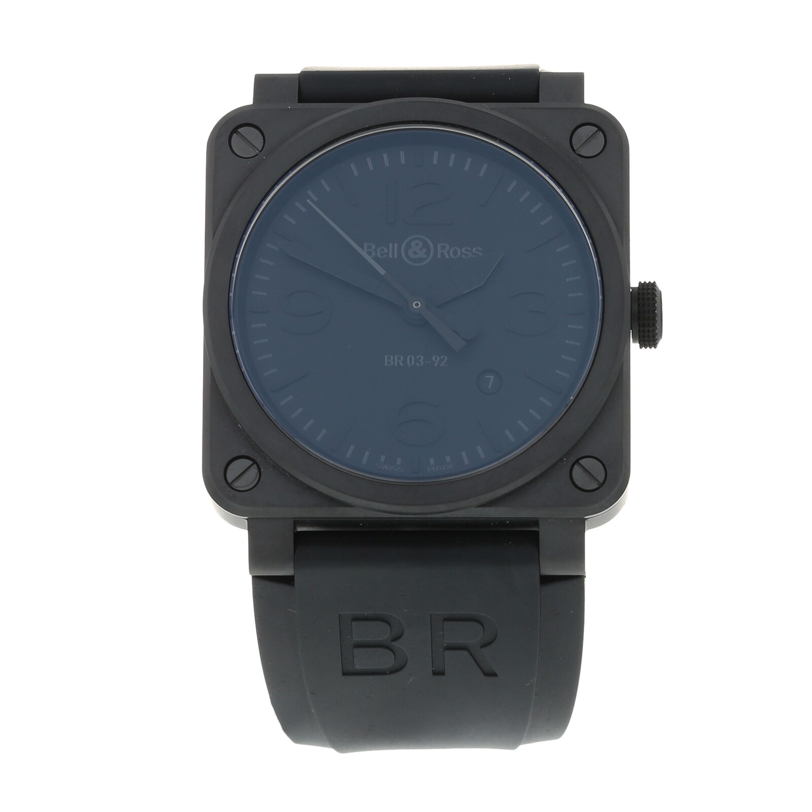 Pre-Owned Bell & Ross BR03-92 Black Matte Mens Watch BR03-92-CBL