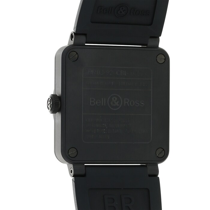 Pre-Owned Bell & Ross Pre-Owned Bell & Ross BR03-92 Black Matte Mens Watch BR03-92-CBL