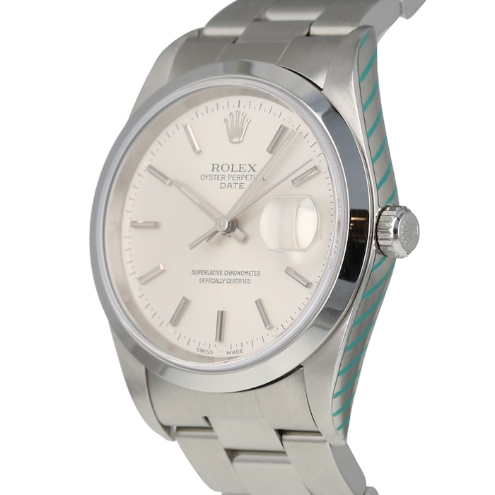 Pre-Owned Rolex Pre-Owned Rolex Oyster Perpetual Date 34 Mens Watch 15200