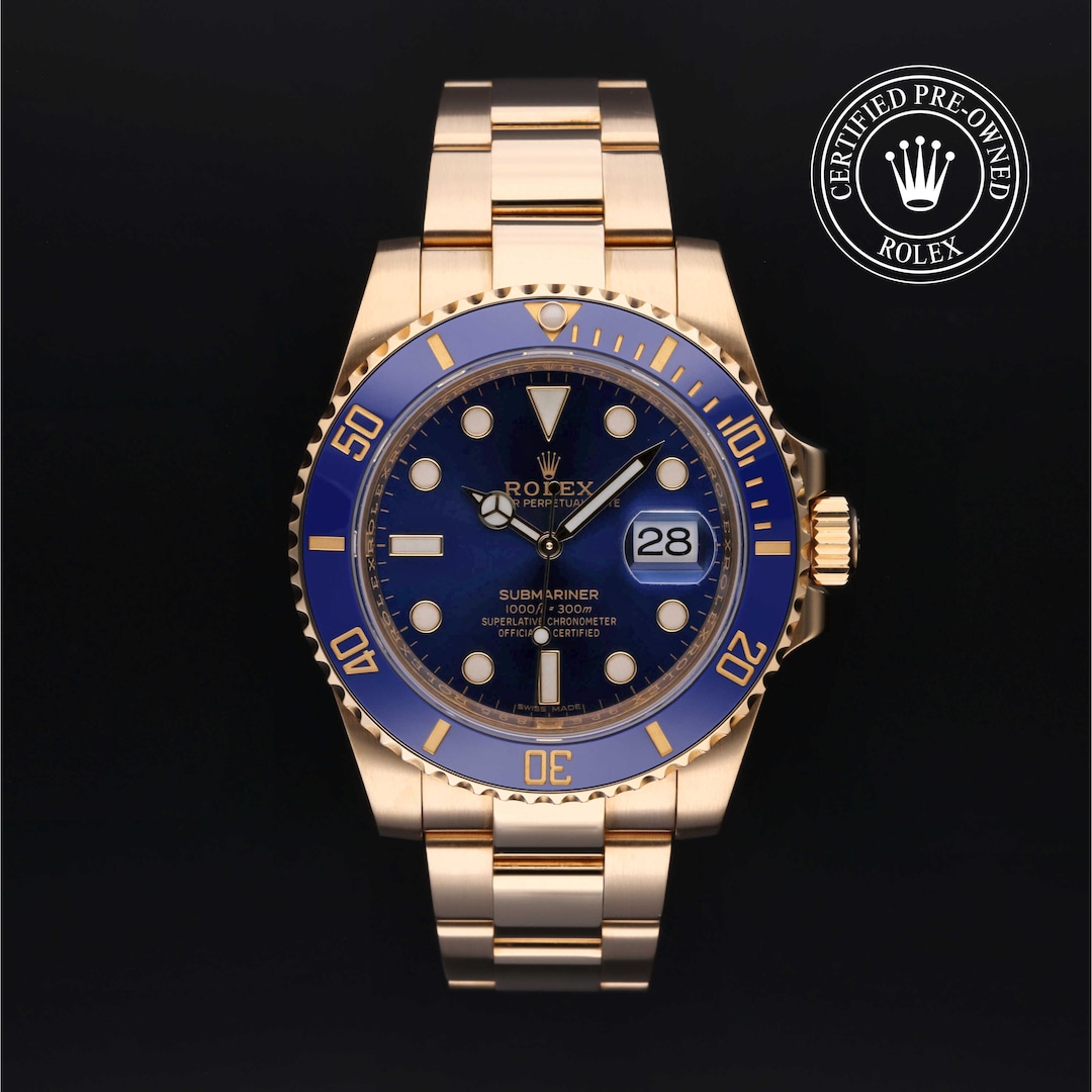 Rolex submariner 2024 blue yellow gold