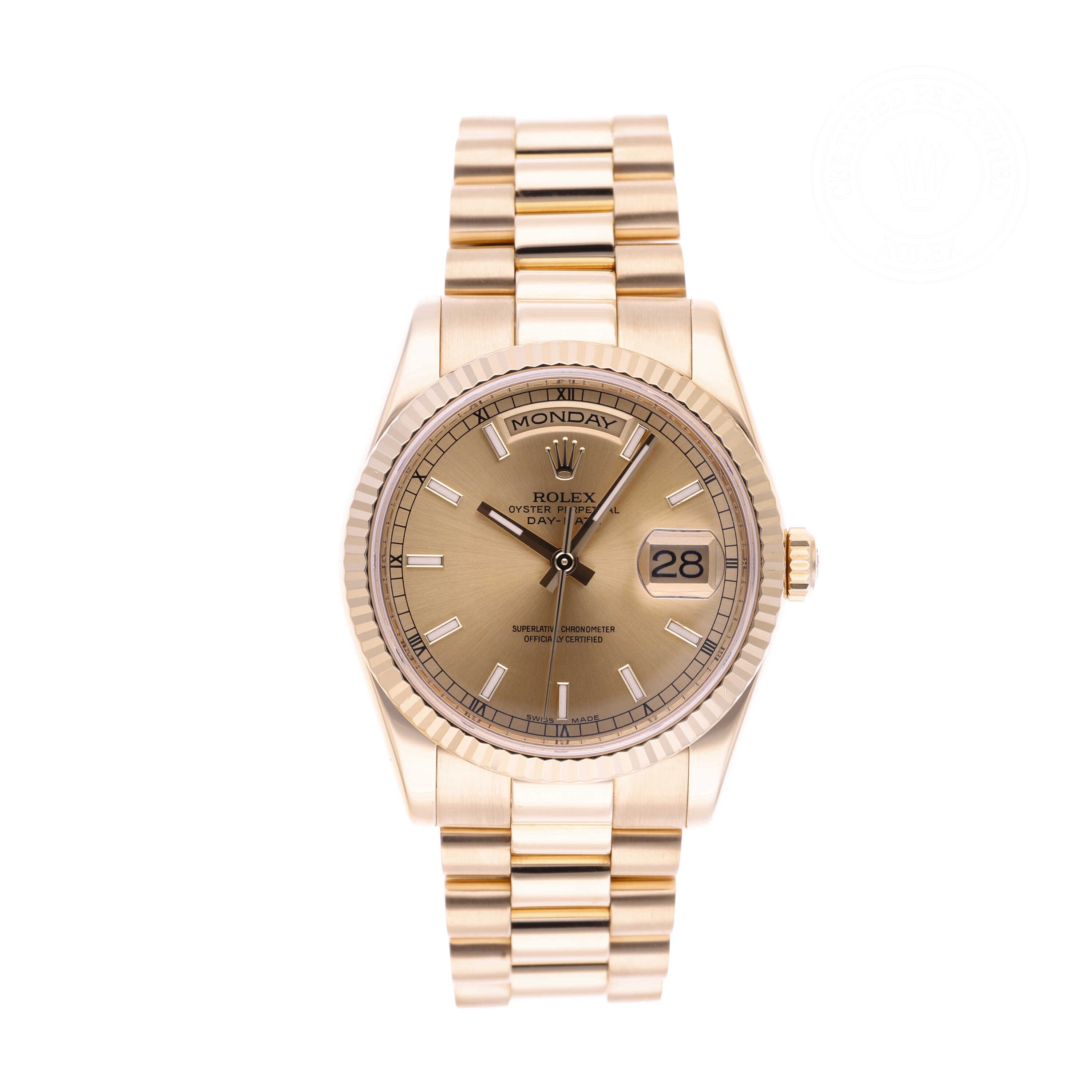 Rolex Day-Date 36 Official Certified Pre-Owned