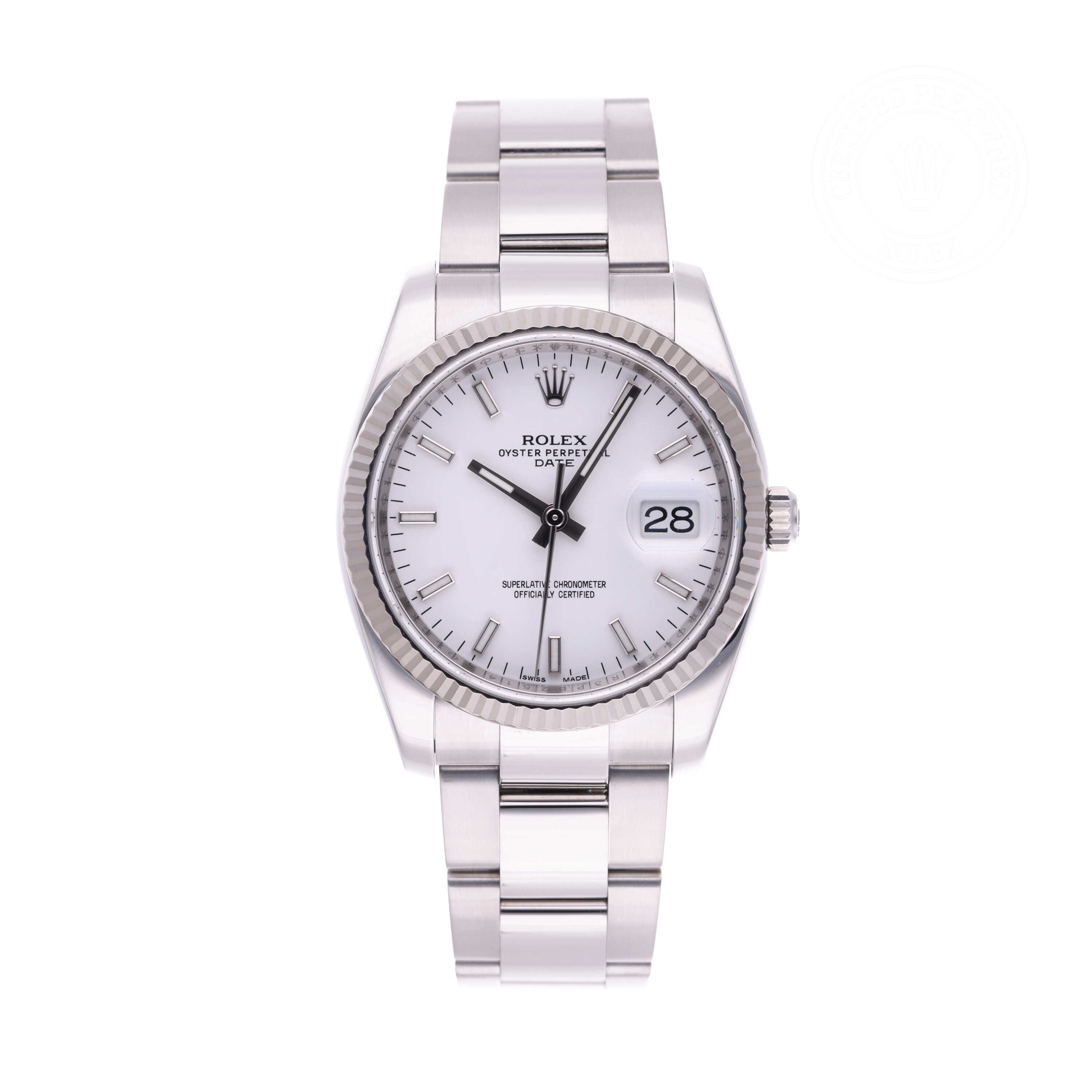 Rolex Oyster Perpetual Date 34 Official Certified Pre-Owned