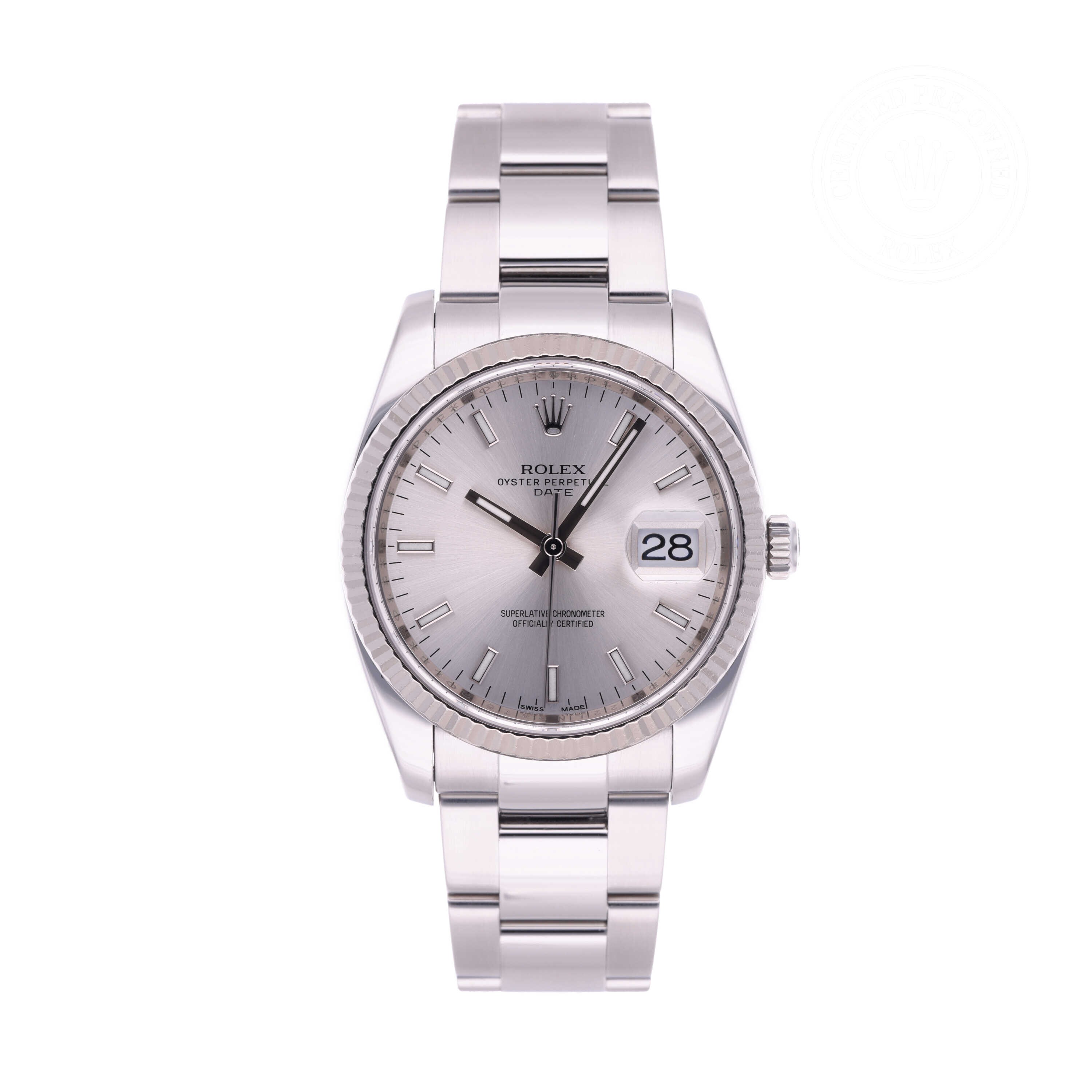 Rolex Oyster Perpetual Date 34 Official Certified Pre-Owned