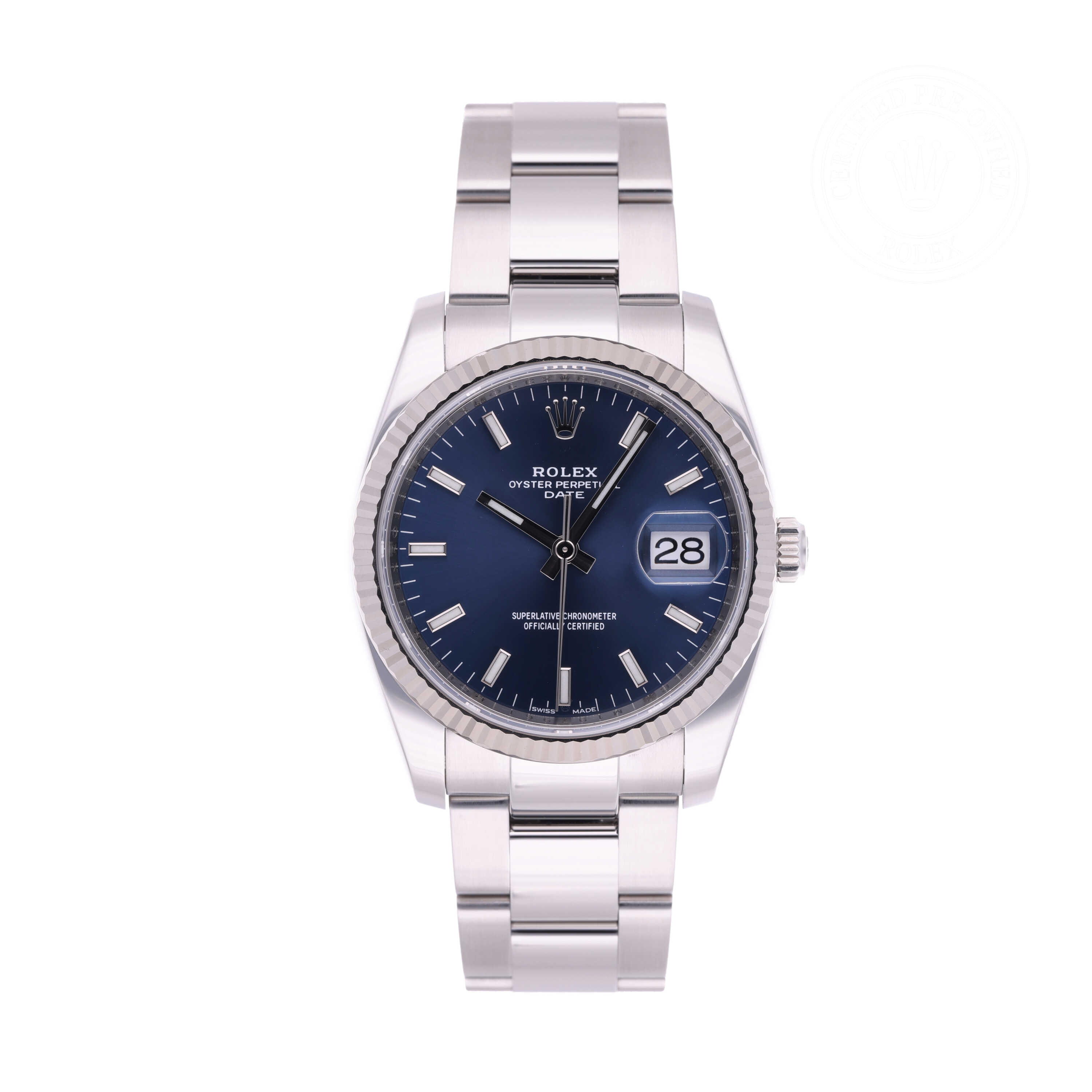 Rolex Oyster Perpetual Date 34 Official Certified Pre-Owned