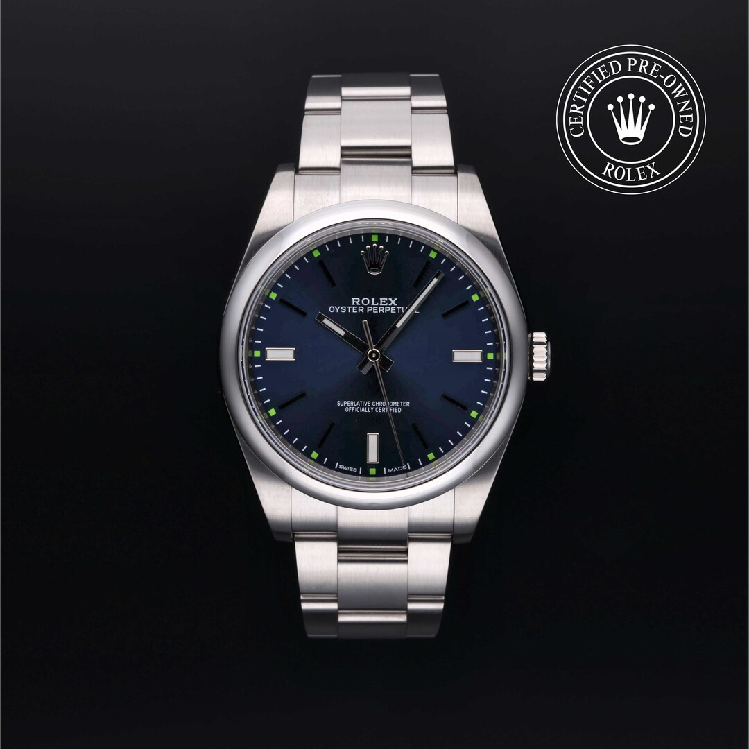 Rolex oyster perpetual 39 pre owned sale