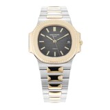 Pre-Owned Patek Philippe Nautilus Two Tone 37mm Stainless Steel and Yellow Gold